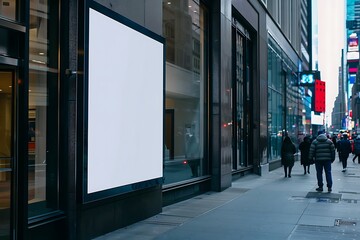 Smart interactive billboard on an urban street wall, engaging for passersby.