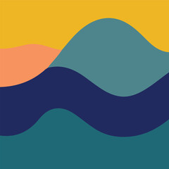 Fototapeta premium Colorful Abstract Hills Vector illustration