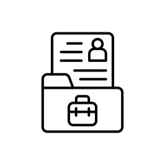 Curriculum vitae outline icons, minimalist vector illustration ,simple transparent graphic element .Isolated on white background