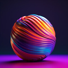 Fototapeta premium 3d aesthetic colorful sphere