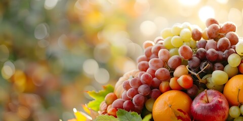 Thanksgiving Celebration Festive Autumn Background with Bountiful Harvest Theme. Concept Thanksgiving Celebration, Festive Autumn Background, Bountiful Harvest Theme