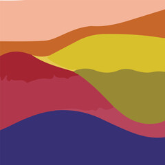Colorful Abstract Hills Vector illustration