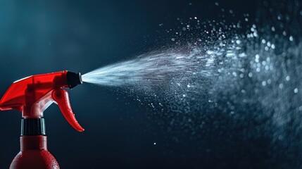 Handheld water sprayer with usage guidelines on the container