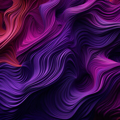 wavy swirls 3d purple abstract background