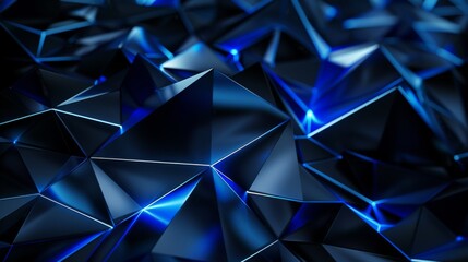 Obraz premium Abstract Blue and Black Geometric Pattern