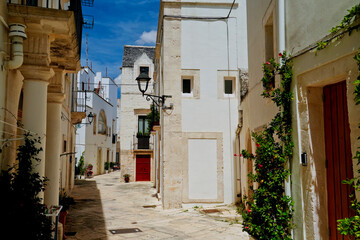 La città bianca di Locorotondo, Brindisi, Puglia. Italia