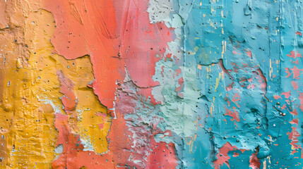 Obraz premium Brightly colored texture paint creates an abstract art background like concrete wallpaper.