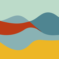 Colorful Abstract Hills Vector illustration