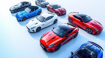 Close-up of Cars Against Minimalist Background