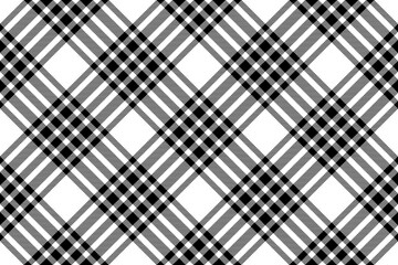 Tartan plaid background, diagonal check seamless pattern. Vector fabric texture for textile print, wrapping paper, gift card, wallpaper.