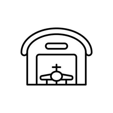 recommend clip art: Hangar outline icons, minimalist vector illustration ,simple transparent graphic element .Isolated on white background