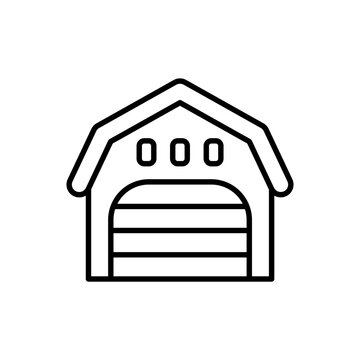 recommend clip art: Hangar outline icons, minimalist vector illustration ,simple transparent graphic element .Isolated on white background