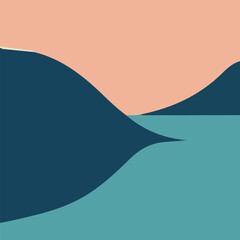 Fototapeta premium Colorful Abstract Hills Vector illustration