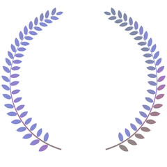 violet laurel leave award png