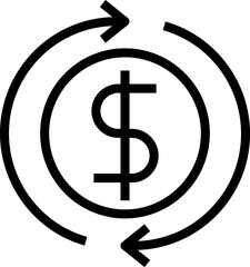 money transfer icons set. revenue cost vector icon. cost icon vector