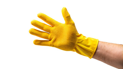 yellow glove, a common symbol of protection for hands at work and home