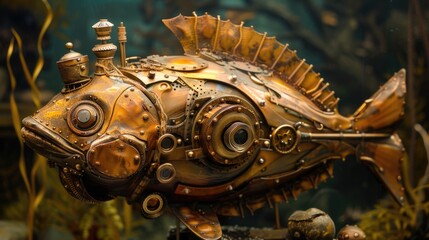 Fototapeta premium Steampunk Flounder.