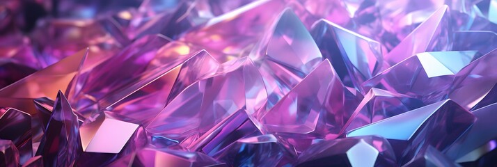 Holographic background with glass shards, Abstract Pattern, Magical Effect