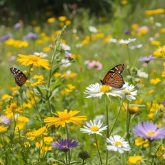 a sunny meadow filled with wildflowers