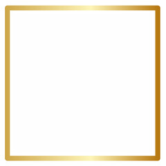 Golden border Illustration. Gold frame.