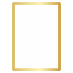 Golden border Illustration. Gold frame.