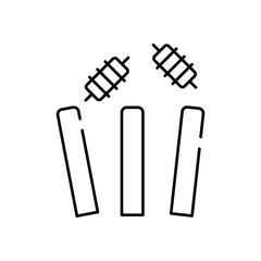 Cricket Stumps vector icon