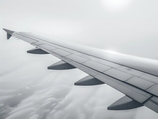Obraz premium A model of an aircraft wing, positioned on a white surface to highlight its role in aerodynamics and aircraft design. 