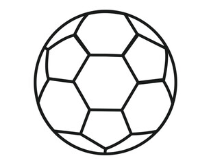 Fototapeta premium Football outline icon for sports apps and websites. Vector illustration.
