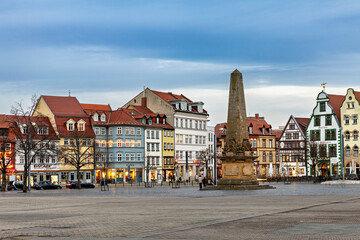 The old city center of the cathedral square in Erfurt