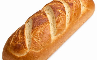 Freshly Baked Bread Loaf on Isolate White Background