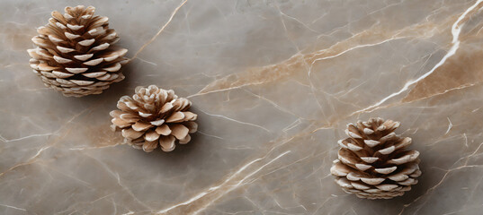 Fototapeta premium Rustic Pinecone Marble Texture background marble. Generative AI. 
