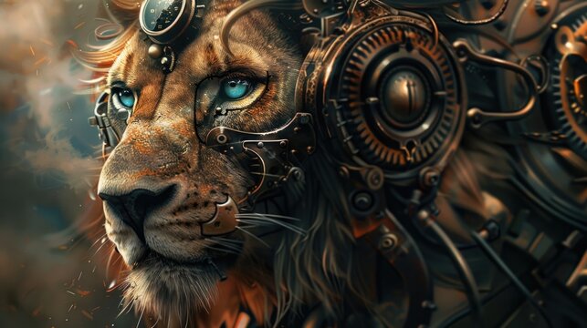 Steampunk Lion