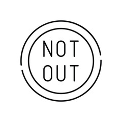 Not out vector icon
