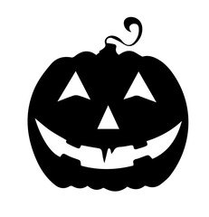 Wicked Grinning Pumpkin Silhouette vector