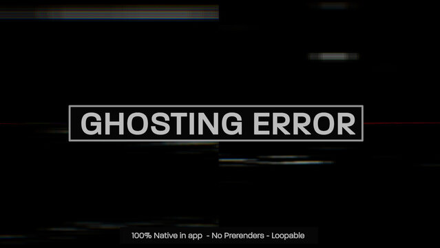 Ghosting Error Dynamic Motion Overlays 