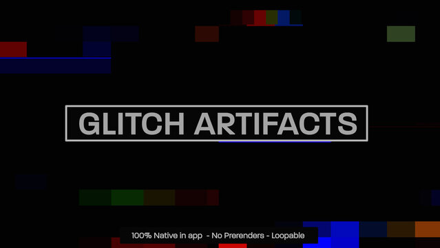 Glitch Artifacts Dynamic Motion Overlays 