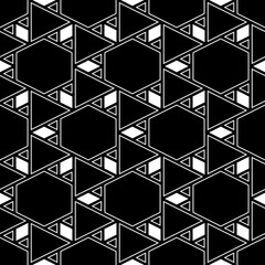 new.epsGeometric background. Hexagons, triangles, rhombuses pattern. Embroidery backdrop. Triangular, quadrangular, hexagonal shapes wallpaper. Ethnic motif. Digital paper. Abstract image. Seamless or