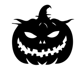 Witch Hat Pumpkin Silhouette vector