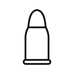 bullet icon. Weapon ammo sign color editable