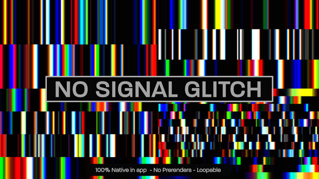 No Signal Glitch Dynamic Motion Overlays 