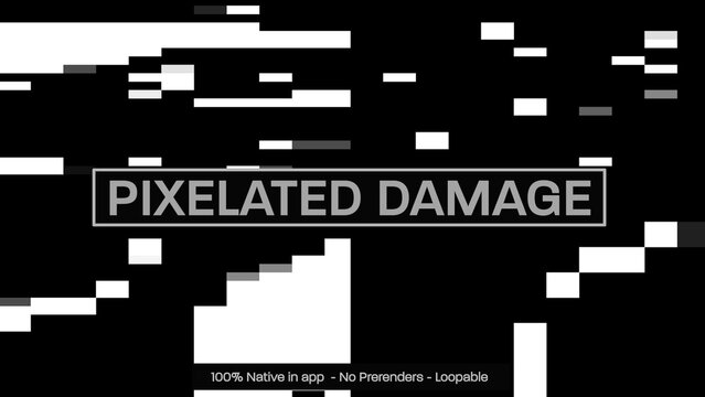 Pixelated Damage Artifacts Dynamic Motion Overlays