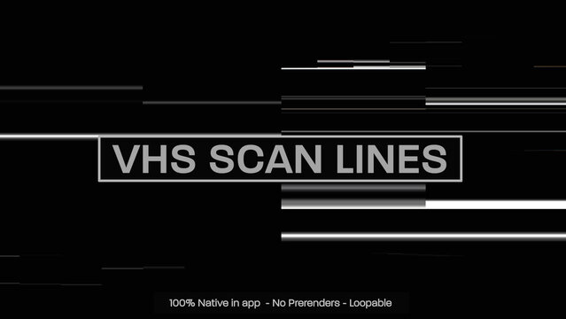 VHS Scan Lines Dynamic Motion Overlays
