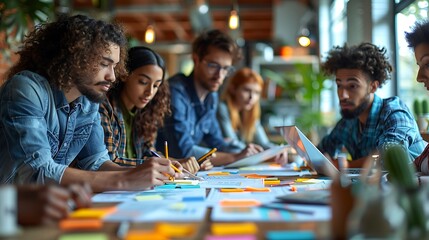 Fototapeta premium Business leaders planning sales campaigns drive market expansion and customer loyalty