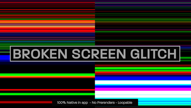 Broken Screen Glitch Dynamic Motion Overlays 