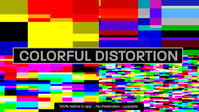 Colorful Distortion Dynamic Motion Overlays 