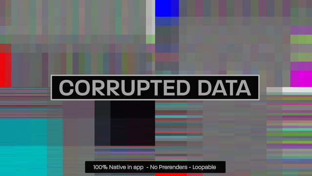 Corrupted Data Dynamic Motion Overlays