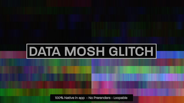 Data Mosh Glitch Dynamic Motion Overlays 