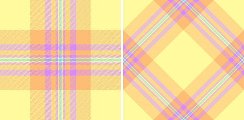 Vector texture plaid of seamless background pattern with a fabric check textile tartan. Set in rainbow colors. Picture frame ideas.