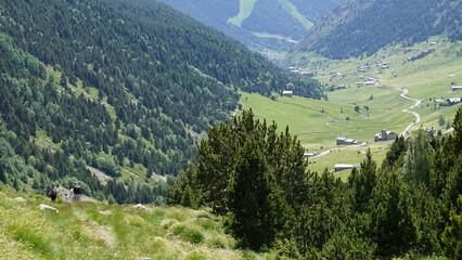 The stunning view from the hiking trail of Capella de la Vall d Incles in Andorra in June