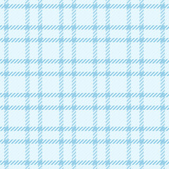 Warm vector background textile, independence day check pattern plaid. Card seamless fabric tartan texture in light and cyan colors.